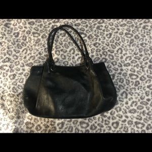 SALE!!!! Cole Haan black leather bag with braided handles
